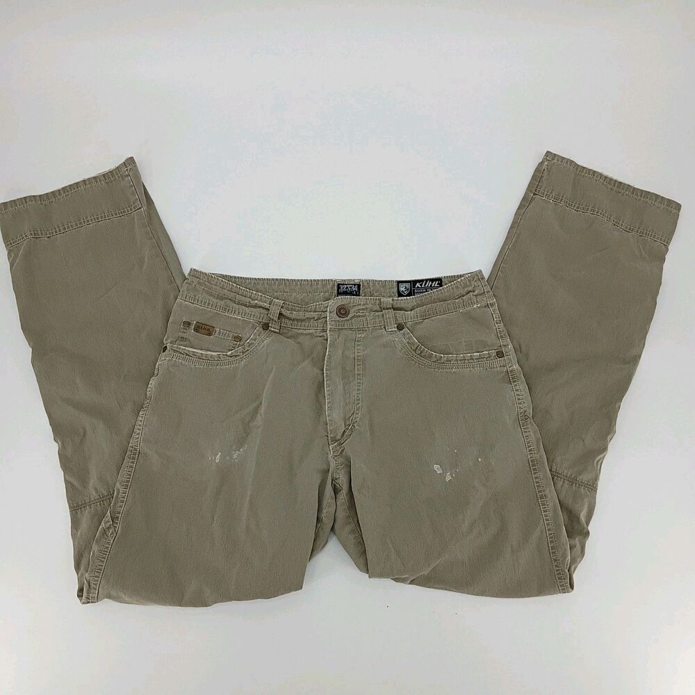 KUHL Outkast 5045 M Khaki Cotton Canvas Utility Hiking Workwear Pants